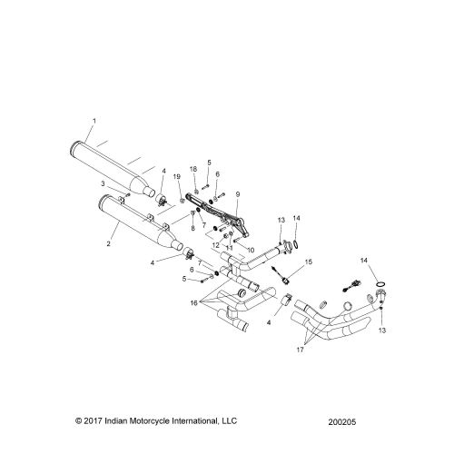 ENGINE, EXHAUST ASM.