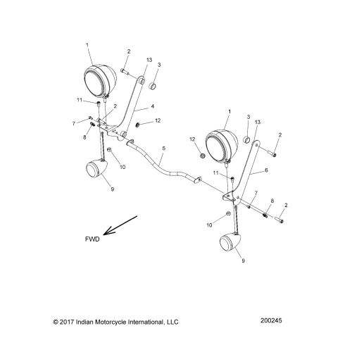 ELECTRICAL, LIGHT BAR AND TURN SIGNAL, FRONT