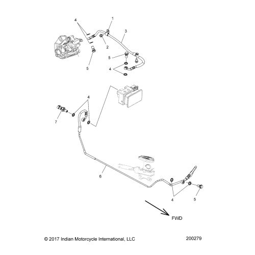 BRAKES, BRAKE LINE, REAR, ABS