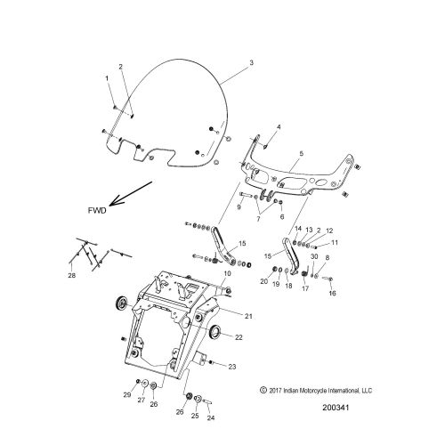 BODY, FAIRING ASM, WINDSHIELD MOUNT