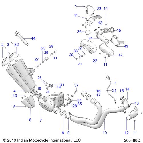 ENGINE, EXHAUST ASM