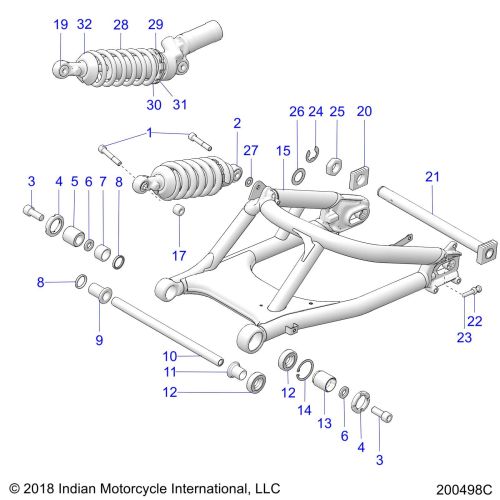 SUSPENSION,REAR SWING ARM / SHOCK