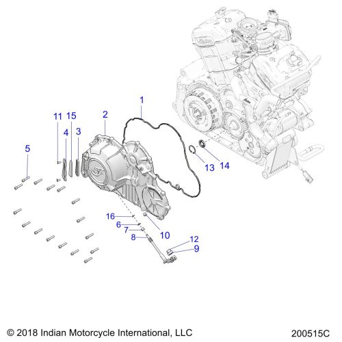 ENGINE, PRIMARY AND CLUTCH COVER