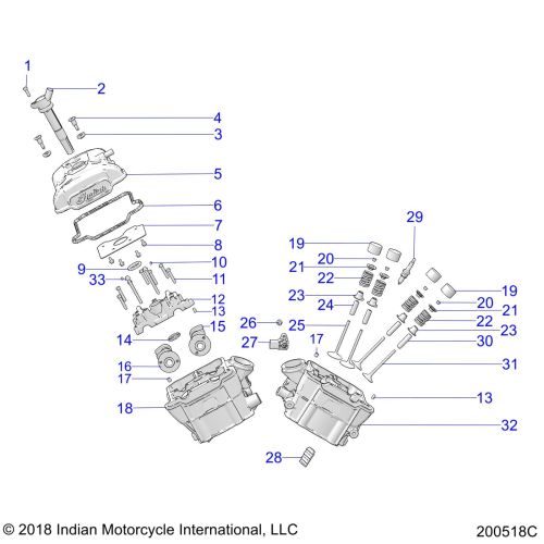 ENGINE, CYLINDER HEAD ASM.