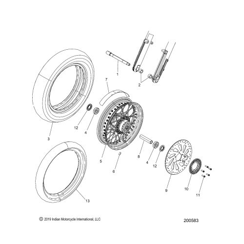 WHEEL, FRONT, BOBBER TWENTY