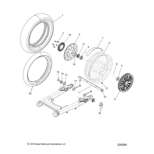 WHEEL, REAR, WW