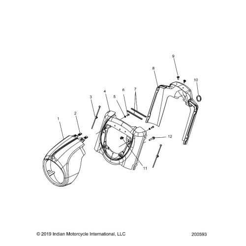 BODY, HEADLIGHT HOUSING