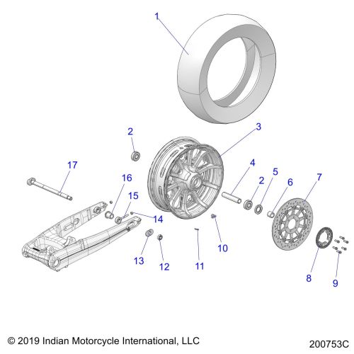 WHEEL, REAR