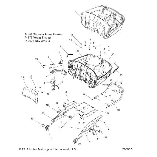 BODY, TRUNK BASE MOUNTING ASM.