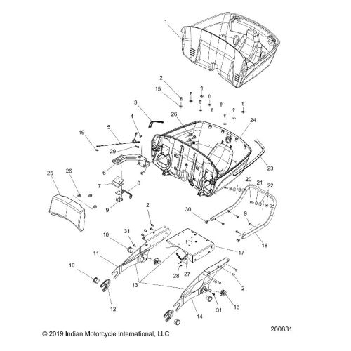 BODY, TRUNK BASE MOUNTING ASM.