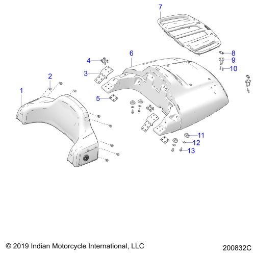 BODY, TRUNK LID AND BACKREST ASM.