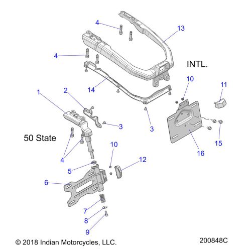 CHASSIS, LICENSE PLATE HOLDER