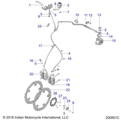 BRAKES, FRONT ASM.