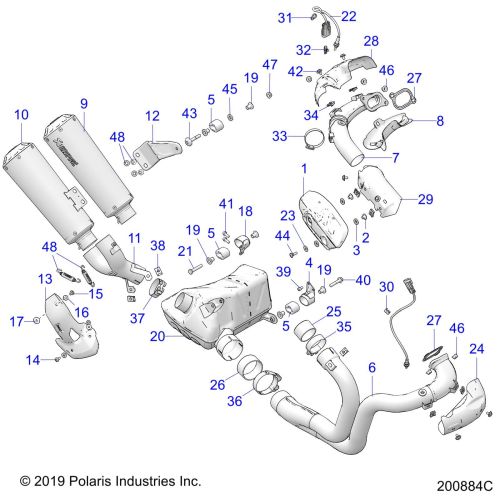 ENGINE, EXHAUST ASM