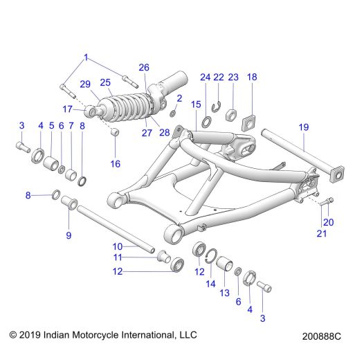 SUSPENSION,REAR SWING ARM / SHOCK