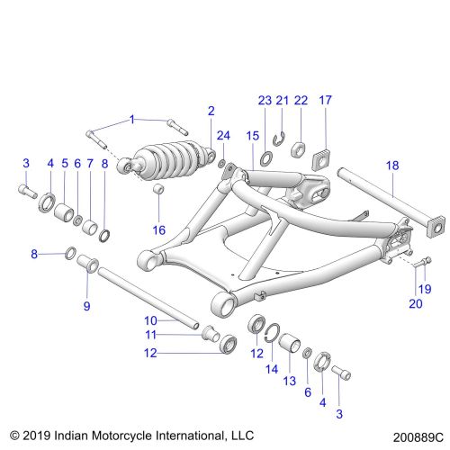 SUSPENSION,REAR SWING ARM / SHOCK