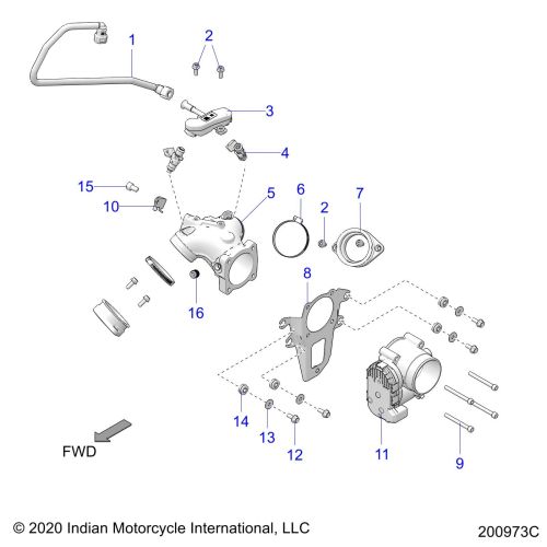 FUEL SYSTEM, FUEL CLAM SHELL / THROTTLE BODY