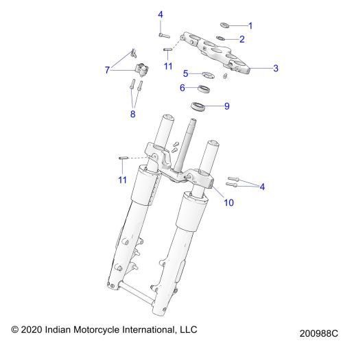 STEERING, UPPER AND LOWER CLAMPS