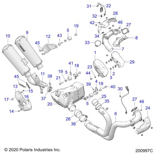 ENGINE, EXHAUST ASM