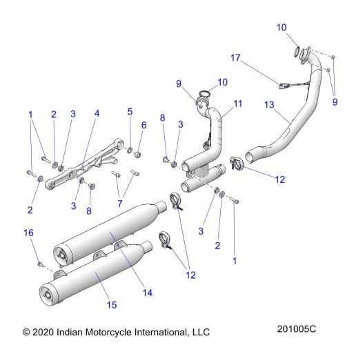 ENGINE, EXHAUST ASM. (TWENTY)