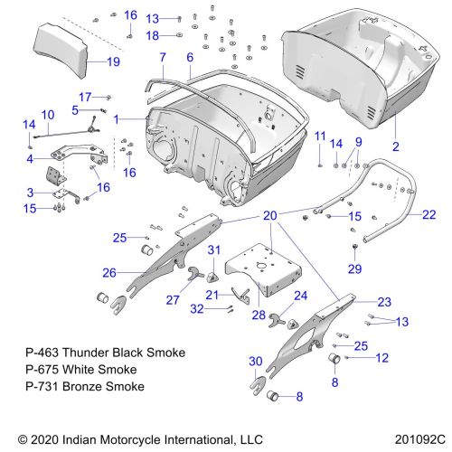 BODY, TRUNK BASE MOUNTING ASM.