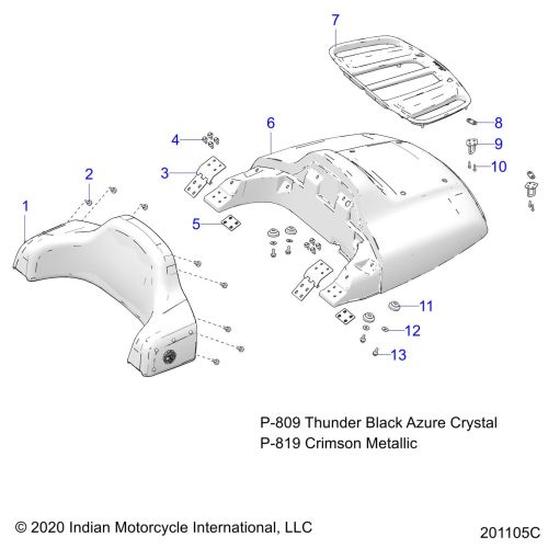 BODY, TRUNK LID AND BACKREST ASM.