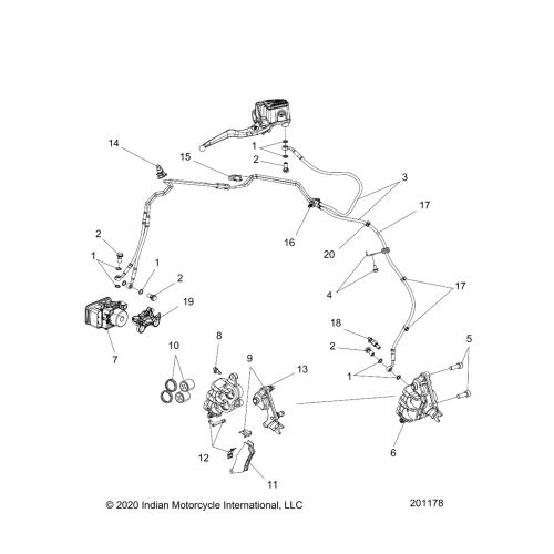 BRAKES, FRONT ASM., W / ABS