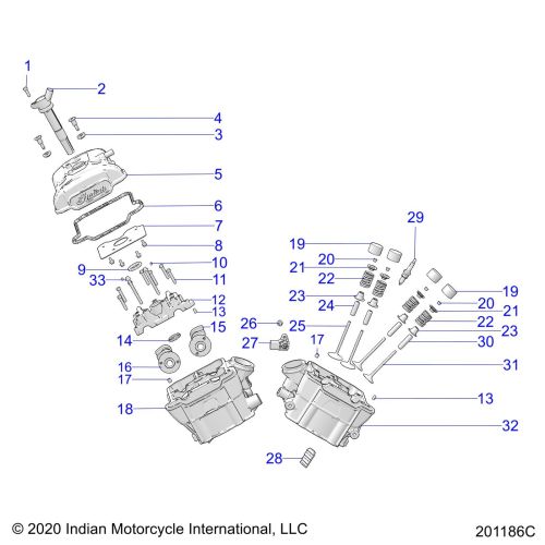 ENGINE, CYLINDER HEAD ASM.