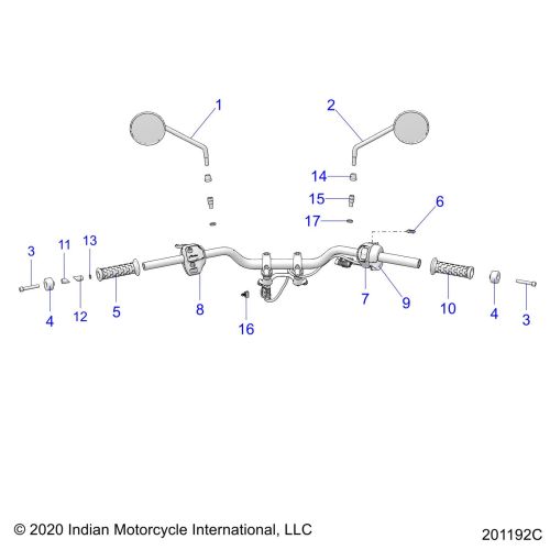 STEERING, HANDLEBAR ASSEMBLY