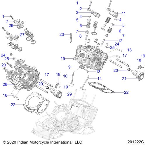 ENGINE, CYLINDER HEAD, CAMSHAFT AND VALVE ASM.