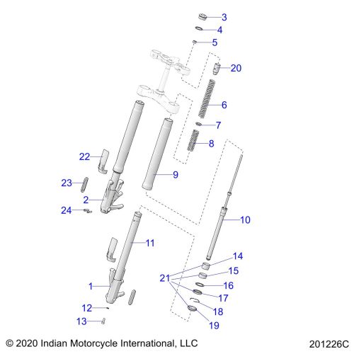 SUSPENSION, FRONT FORKS