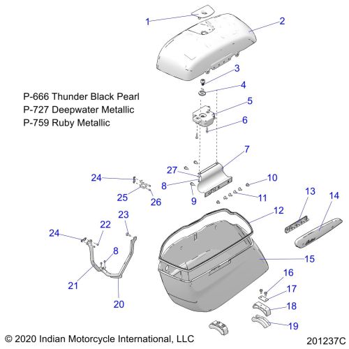 BODY, SADDLEBAG ASM.