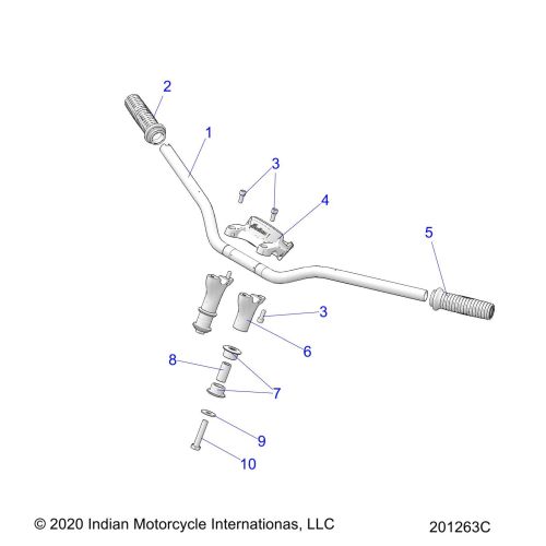 STEERING, HANDLEBAR MOUNTING AND GRIPS