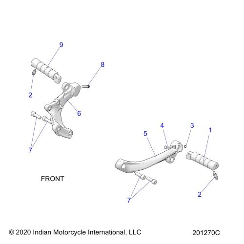 CHASSIS, FOOTPEGS