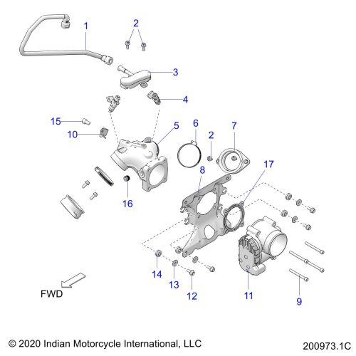 FUEL SYSTEM, FUEL CLAM SHELL / THROTTLE BODY