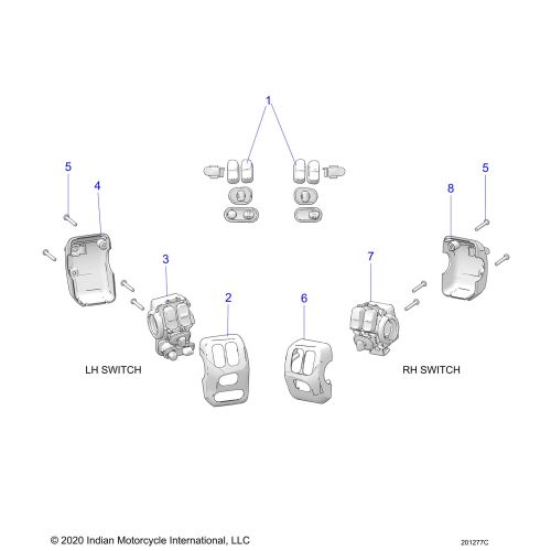 ELECTRICAL, SWITCH CONTROLS, LH / RH