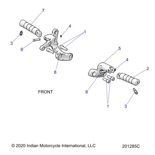 CHASSIS, FOOTPEGS