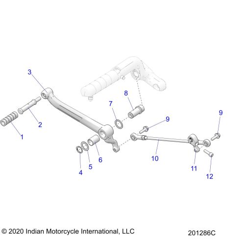 DRIVE TRAIN, SHIFT PEDAL AND LINKAGE