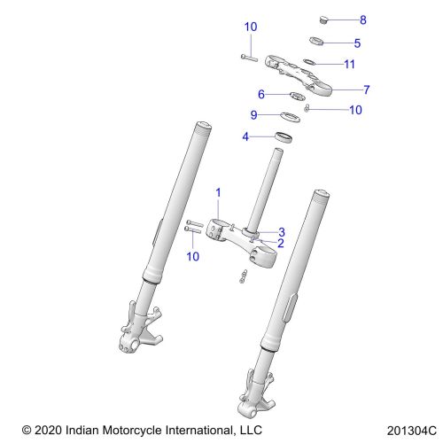 STEERING, UPPER AND LOWER CLAMPS