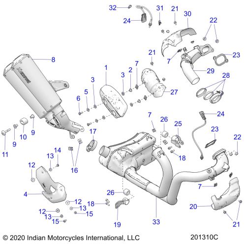 ENGINE, EXHAUST ASM (FTR S / CHAMPIONSHIP EDITION / SPECIAL EDITION)