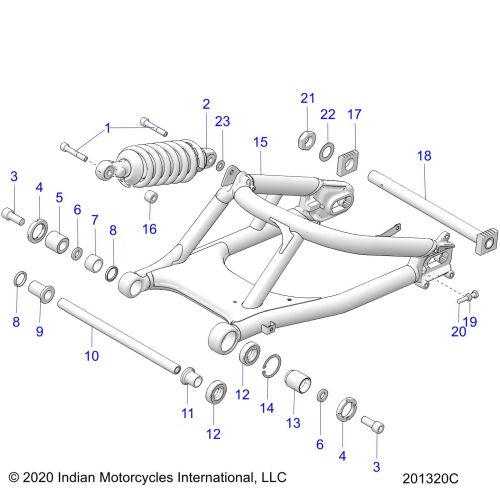 SUSPENSION,REAR SWING ARM / SHOCK