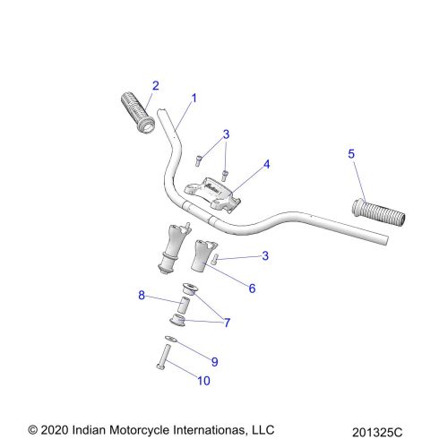 STEERING, HANDLEBAR MOUNTING AND GRIPS