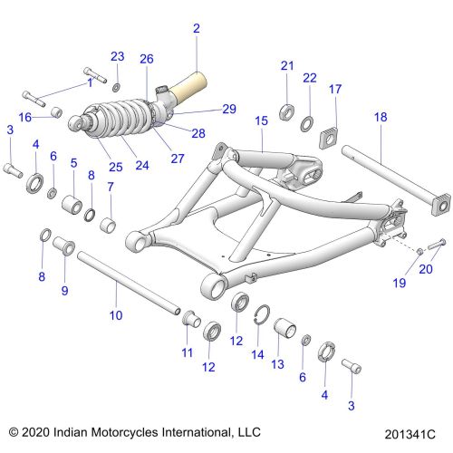 SUSPENSION, REAR SWING ARM / SHOCK