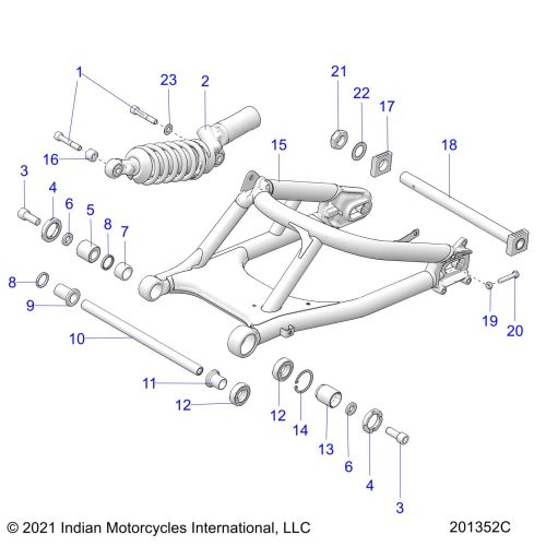 SUSPENSION, REAR SWING ARM / SHOCK