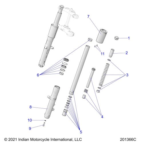 SUSPENSION, FRONT FORKS