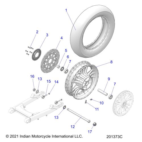 WHEEL, REAR