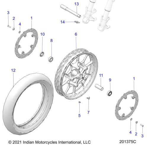 WHEEL, FRONT (FTR CHAMPIONSHIP EDITION)