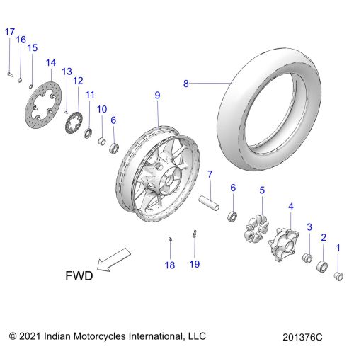 WHEEL, REAR (FTR CHAMPIONSHIP EDITION)