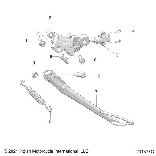 CHASSIS, SIDE STAND (FTR CHAMPIONSHIP EDITION)