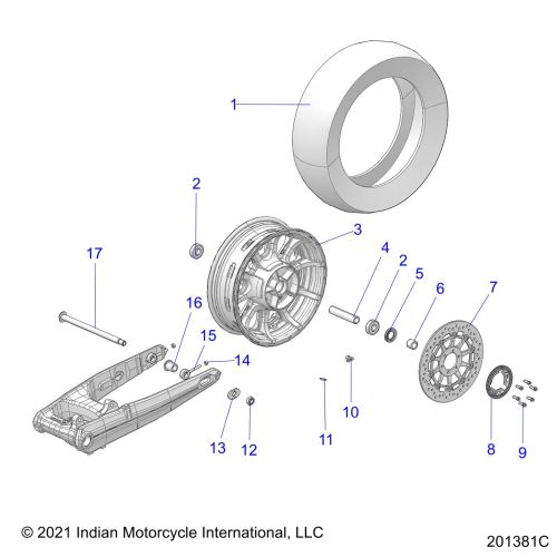 WHEEL, REAR